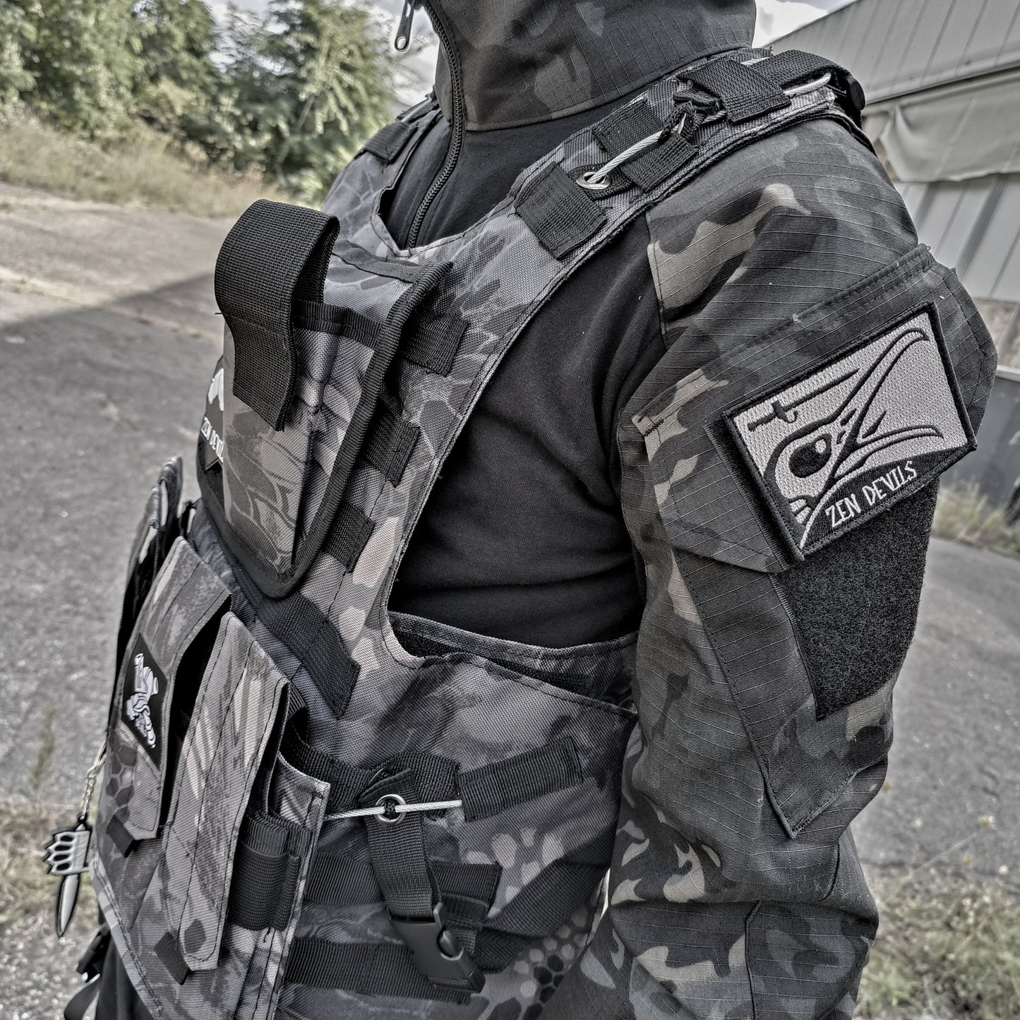 The Skull Crow Bayonet Velcro Patch