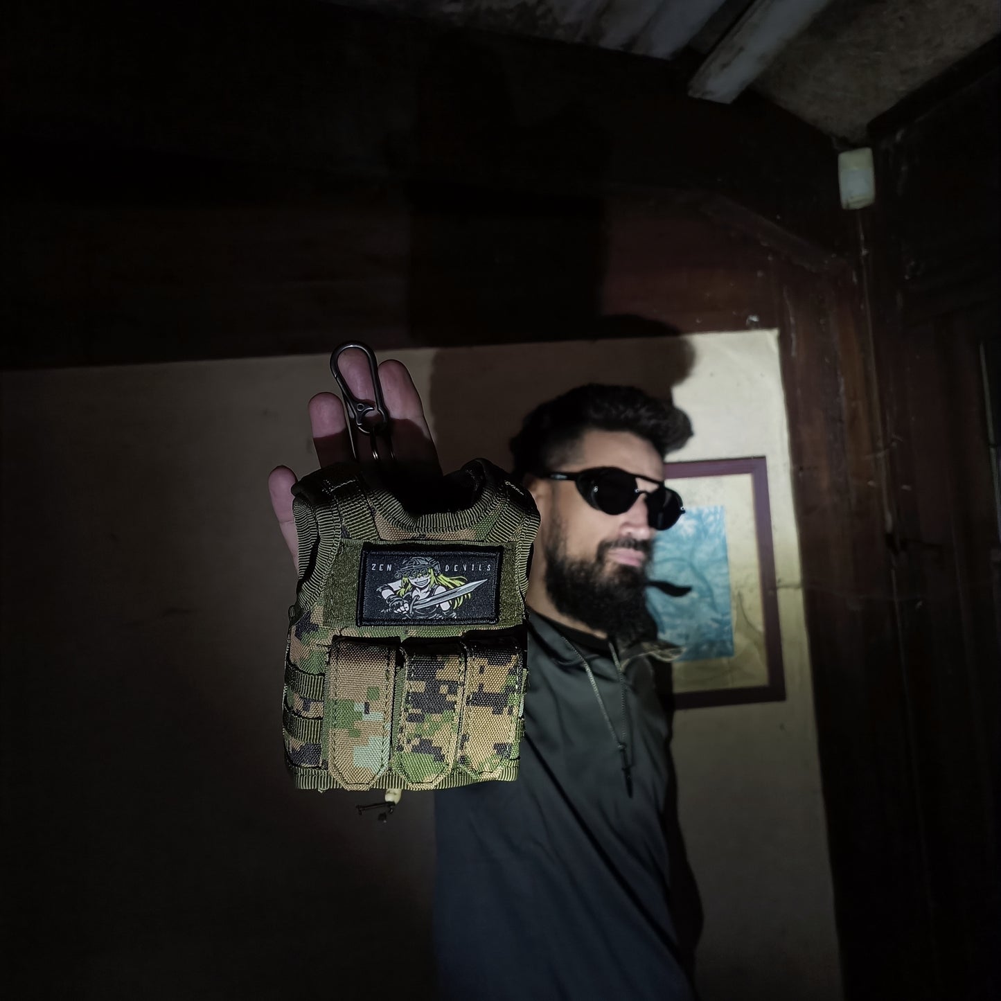 The Mini Tactical Vest Keychain [marpat camo]