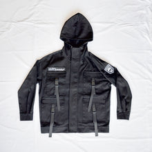 Load image into Gallery viewer, The Black Mass Hooded Tech Jacket