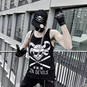 The Nunchucks Ninja Skull Tank Top